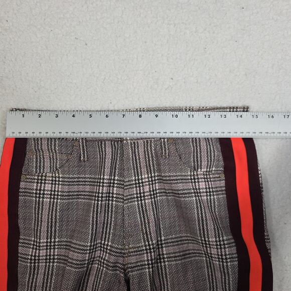 MOTHER THE INSIDER ANKLE PLUM PINK PLAID JEANS SIZE 27 $228 - Picture 10 of 11